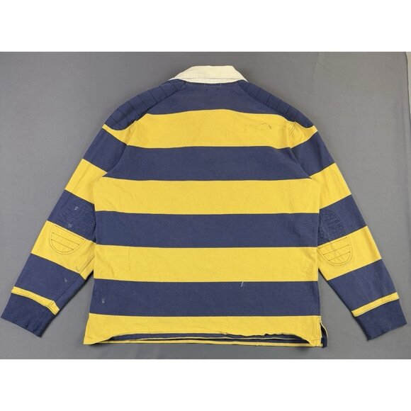 Rare Vintage Y2K Polo Ralph Lauren Rugby Shirt Stripes Thrased Streetwear Hype - Picture 2 of 16